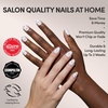 Glamnetic Press On Nails – Short Almond, Matte Fake Nails 30 Pc Full Kit(2B – Ace Of Hearts)