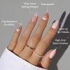 Glamnetic Press On Nails – Short Almond, Matte Fake Nails 30 Pc Full Kit(4B – Lover’s Crest)