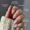 Glamnetic Press On Nails – Short Almond, Matte Fake Nails 30 Pc Full Kit(4D – Entranced)