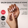Glamnetic Press On Nails – Short Almond, Matte Fake Nails 30 Pc Full Kit(4H – Winter Storm)