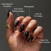 Glamnetic Press On Nails – Short Almond, Matte Fake Nails 30 Pc Full Kit(4I – Winter Comet)