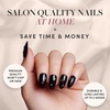 Glamnetic Press On Nails – Short Almond, Matte Fake Nails 30 Pc Full Kit(4I – Winter Comet)