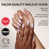 Glamnetic Press On Nails – Short Almond, Matte Fake Nails 30 Pc Full Kit(4J – Selenite)