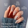 Glamnetic Press On Nails – Short Almond, Matte Fake Nails 30 Pc Full Kit(4J – Selenite)