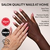 Glamnetic Press On Nails – Short Almond, Matte Fake Nails 30 Pc Full Kit(4K – Matte In Love)