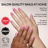 Glamnetic Press On Nails – Short Almond, Matte Fake Nails 30 Pc Full Kit(4L – Blushing Aura)