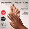 Glamnetic Press On Nails – Short Almond, Matte Fake Nails 30 Pc Full Kit(4M – Maple Glaze)