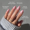 Glamnetic Press On Nails – Short Almond, Matte Fake Nails 30 Pc Full Kit(4P – Better Half)