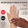 Glamnetic Press On Nails – Short Almond, Matte Fake Nails 30 Pc Full Kit(Pure Intentions)