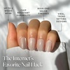 Glamnetic Press On Nails – Short Almond, Matte Fake Nails 30 Pc Full Kit(Pure Intentions)