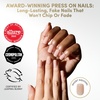 Glamnetic Press On Nails – Short Almond, Velvet Fake Nails 30 Pc Full Kit(1 – FOR THE “IT” GIRLS)