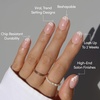 Glamnetic Press On Nails – Short Almond, Velvet Fake Nails 30 Pc Full Kit(1A – Love Preserved)