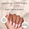 Glamnetic Press On Nails – Short Almond, Velvet Fake Nails 30 Pc Full Kit(2A – All Time Love)