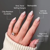 Glamnetic Press On Nails – Short Almond, Velvet Fake Nails 30 Pc Full Kit(2D – Honeymoon)