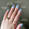 Glamnetic Press On Nails – Short Almond, Velvet Fake Nails 30 Pc Full Kit(2F – Something Blue)