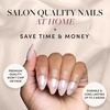 Glamnetic Press On Nails – Short Almond, Velvet Fake Nails 30 Pc Full Kit(2G – First Dance)