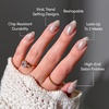 Glamnetic Press On Nails – Short Almond, Velvet Fake Nails 30 Pc Full Kit(2G – First Dance)