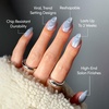 Glamnetic Press On Nails – Short Almond, Velvet Fake Nails 30 Pc Full Kit(2H – Cold Hearted)