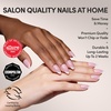 Glamnetic Press On Nails – Short Almond, Velvet Fake Nails 30 Pc Full Kit(2I – Lovers Blush)