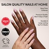 Glamnetic Press On Nails – Short Almond, Velvet Fake Nails 30 Pc Full Kit(2J – Soulmate Energy)