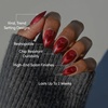 Glamnetic Press On Nails – Short Almond, Velvet Fake Nails 30 Pc Full Kit(2N – Sent With Love)