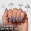Glamnetic Press On Nails – Short Almond, Velvet Fake Nails 30 Pc Full Kit(2O – Baby Blues)