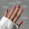 Glamnetic Press On Nails – Short Almond, Velvet Fake Nails 30 Pc Full Kit(2P – Love Me)