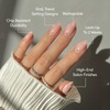Glamnetic Press On Nails – Short Almond, Velvet Fake Nails 30 Pc Full Kit(2Q – Wifey)