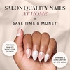 Glamnetic Press On Nails – Short Almond, Velvet Fake Nails 30 Pc Full Kit(2R – Lovey Dovey)