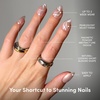 Glamnetic Press On Nails – Short Almond, Velvet Fake Nails 30 Pc Full Kit(4 – WOO-MAN!)