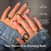 Glamnetic Press On Nails – Short Almond, Velvet Fake Nails 30 Pc Full Kit(4 The Glamsquad)