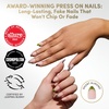 Glamnetic Press On Nails – Short Almond, Velvet Fake Nails 30 Pc Full Kit(4 The Glamsquad)