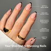 Glamnetic Press On Nails – Short Almond, Velvet Fake Nails 30 Pc Full Kit(6 – NO IN BETWEEN)