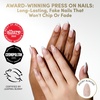 Glamnetic Press On Nails – Short Almond, Velvet Fake Nails 30 Pc Full Kit(8 – ALWAYS & FOREVER)
