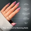 Glamnetic Press On Nails – Short Almond, Velvet Fake Nails 30 Pc Full Kit(The Beauty Blueprint)