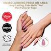 Glamnetic Press On Nails – Short Almond, Velvet Fake Nails 30 Pc Full Kit(The Beauty Blueprint)