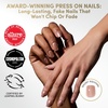 Glamnetic Press On Nails – Short Almond, Velvet Fake Nails 30 Pc Full Kit(Thrilla In Manila)