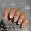 Glamnetic Press On Nails – Short Oval, Velvet Fake Nails 30 Pc Full Kit(1A – MaDamn)