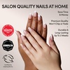 Glamnetic Press On Nails – Short Oval, Velvet Fake Nails 30 Pc Full Kit(1A – MaDamn)