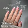Glamnetic Press On Nails – Short Oval, Velvet Fake Nails 30 Pc Full Kit(1B – Classy French)