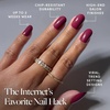 Glamnetic Press On Nails – Short Oval, Velvet Fake Nails 30 Pc Full Kit(1D – Berry Maroon)
