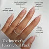 Glamnetic Press On Nails – Short Oval, Velvet Fake Nails 30 Pc Full Kit(2A – Sugar Glazed)