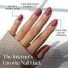 Glamnetic Press On Nails – Short Oval, Velvet Fake Nails 30 Pc Full Kit(2C – Fall Mauve)