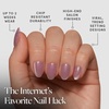 Glamnetic Press On Nails – Short Oval, Velvet Fake Nails 30 Pc Full Kit(2D – Fairy Dust)