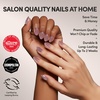 Glamnetic Press On Nails – Short Oval, Velvet Fake Nails 30 Pc Full Kit(2D – Fairy Dust)