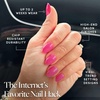 Glamnetic Press On Nails – Short Oval, Velvet Fake Nails 30 Pc Full Kit(2H – Hot Pink)