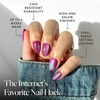 Glamnetic Press On Nails – Short Oval, Velvet Fake Nails 30 Pc Full Kit(2J – Berry Fizz)