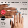 Glamnetic Press On Nails – Short Oval, Velvet Fake Nails 30 Pc Full Kit(2L – Unicorn Tears)
