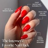 Glamnetic Press On Nails – Short Oval, Velvet Fake Nails 30 Pc Full Kit(3B – Fiery Red)