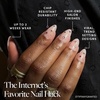 Glamnetic Press On Nails – Short Oval, Velvet Fake Nails 30 Pc Full Kit(3L – North Star)